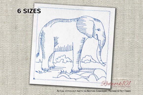 African Forest Elephant: Linear Embroidery Review