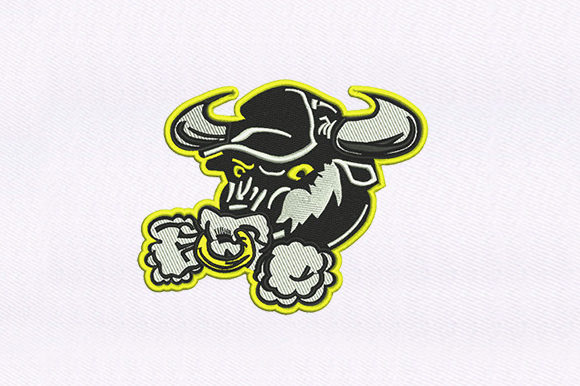 Cap Wearing Bull: A Sweet Farm Animal Embroidery Design