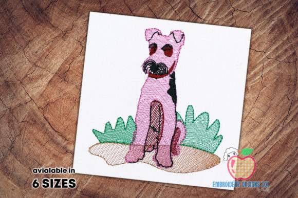 Cute Terrier Dog Sketch: An Embroidery Review
