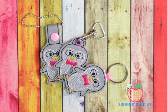 Cute Winter Penguin ITH KeyFob Snaptab Review