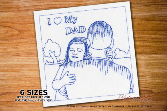 I Love My Dad Girl Redwork: An Etsy Seller Review