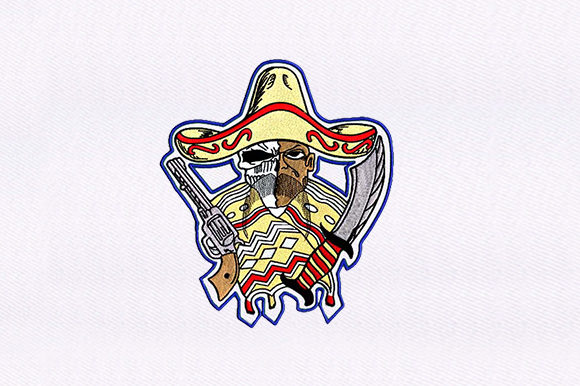 Mexican Man and Skull: An Embroidery Design Review