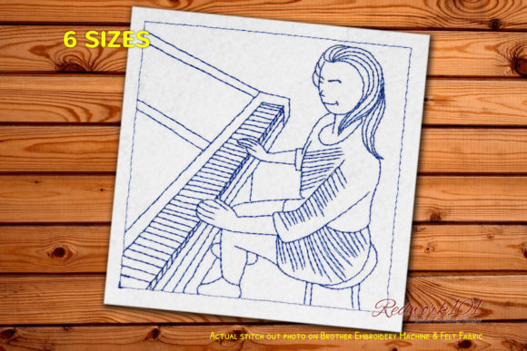 Piano Player Redwork: A Holiday Embroidery Review
